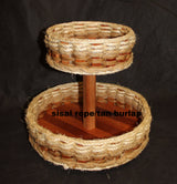 Foxcreek Baskets Double Lazy Susan Basket--Shabby Chic Collection, view 5