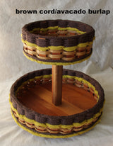 Foxcreek Baskets Double Lazy Susan Basket--Shabby Chic Collection, view 6