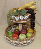Foxcreek Baskets Double Lazy Susan distressed w/ribbon-Shabby Chic Collection, view 3