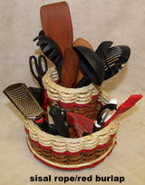 Foxcreek Baskets Double Utensil Lazy Susan Basket-Shabby Chic Collection, view 3