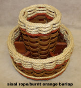 Foxcreek Baskets Double Utensil Lazy Susan Basket-Shabby Chic Collection, view 5