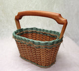 Foxcreek Baskets Magazine Basket w/solid burlap colors-Shabby Chic Collection, view 4