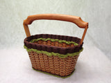 Foxcreek Baskets Magazine Basket w/solid burlap colors-Shabby Chic Collection, view 5