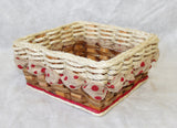 Foxcreek Baskets Napkin Basket w/Lid-Shabby Chic, view 2