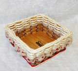 Foxcreek Baskets Napkin Basket w/Lid-Shabby Chic, view 3
