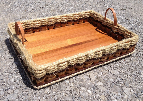 Foxcreek Baskets Ottoman tray basket-Shabby Chic Collection