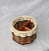 Foxcreek Baskets Remote Lazy Susan Basket--Shabby Chic Collection, view 4