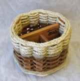 Foxcreek Baskets Remote Lazy Susan Basket--Shabby Chic Collection, view 6