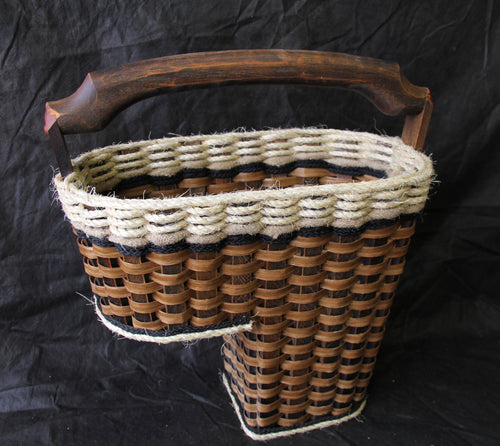 Foxcreek Baskets Step basket/distressed black shabby chic large
