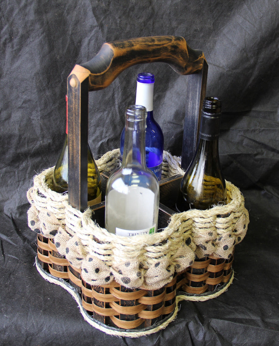 Foxcreek Baskets Wine Cellar Basket-Shabby Chic
