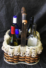 Foxcreek Baskets Wine Cellar Basket-Shabby Chic, view 2