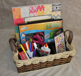 Foxcreek Baskets Hobby Basket w/cord-Shabby Chic Collection, view 2