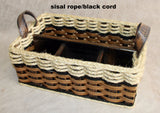 Foxcreek Baskets Hobby Basket w/cord-Shabby Chic Collection, view 3