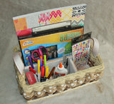 Foxcreek Baskets Hobby Basket w/ribbon-Shabby Chic Collection, view 2