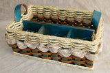 Foxcreek Baskets Hobby Basket w/ribbon-Shabby Chic Collection, view 4