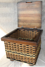 Foxcreek Baskets Ottoman Basket-Shabby Chic Collection, view 2