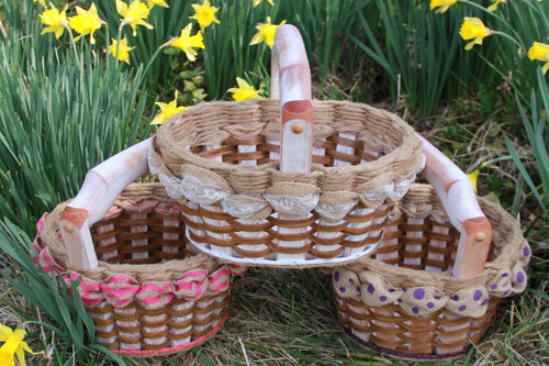 Foxcreek Baskets Round, Oval , and Square Baskets-Shabby Chic Collection