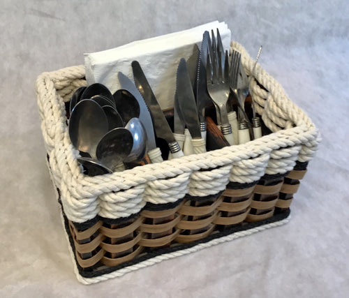 Foxcreek Baskets Silverware Basket-Cottage Black
