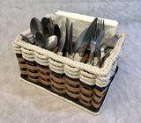 Foxcreek Baskets Silverware Basket-Cottage Black, view 6