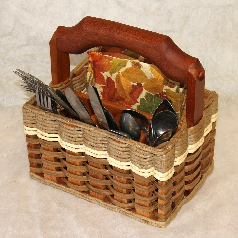 Foxcreek Baskets Silverware Basket w/Handle
