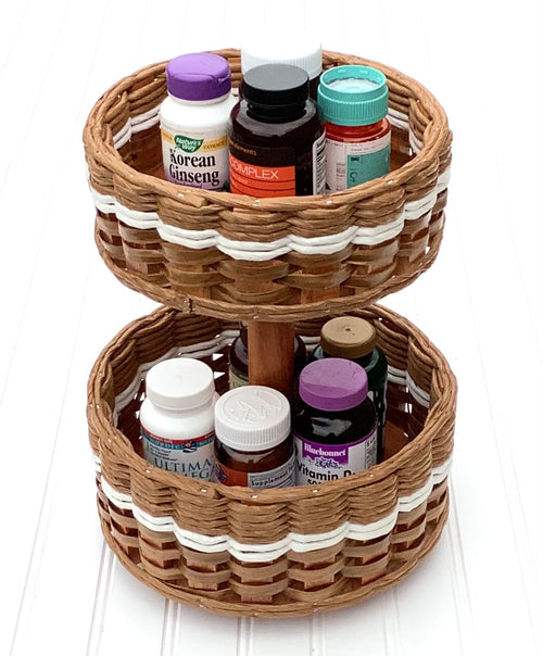 Foxcreek Baskets Double Lazy Susan- Small