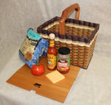 Foxcreek Baskets Lidded Picnic Basket-small, view 2