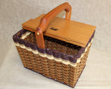 Foxcreek Baskets Lidded Picnic Basket-small, view 4