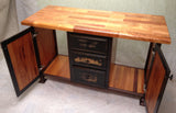 Foxcreek Baskets Table--24x54 MahoganyDouble vessel sink vanity distressed, view 3