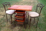 Foxcreek Baskets Table-25x36 three drawer with double foot rest, view 3