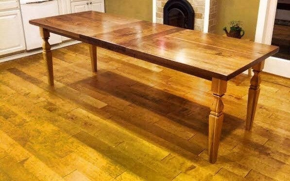 Foxcreek Baskets Table--30x96 Black Walnut Dining Room Table w/hickory legs