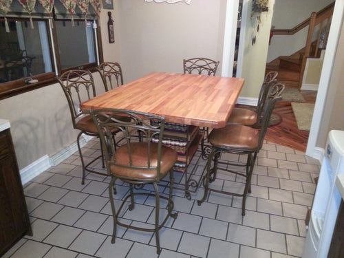 Foxcreek Baskets Table--40 x 60 Distressed Mahogany Table