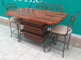 Foxcreek Baskets Table--40 x 60 Distressed Mahogany Table, view 3