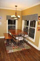 Foxcreek Baskets Table-40x60 distressed mahogany sq. steel frame w/bench and chairs, view 6
