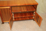 Foxcreek Baskets Table--flat screen small entertainment unit w/zebra wood, view 2