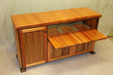 Foxcreek Baskets Table--flat screen small entertainment unit w/zebra wood, view 3