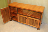 Foxcreek Baskets Table--flat screen small entertainment unit w/zebra wood, view 4