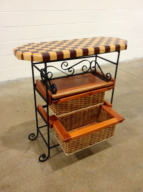 Foxcreek Baskets Table/Island--14 x 36 Maple/Mahogany end grain