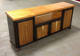 Foxcreek Baskets Table-Zebra and Mahogany Wood-Entertainment Unit 19 x 72, view 2