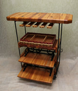 Foxcreek Baskets Table--Small bar with casters, view 3