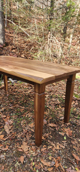 Foxcreek Baskets Table- Walnut Dining room table with walnut legs, view 2