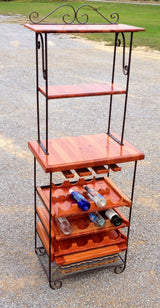 Foxcreek Baskets Table-Wine Rack with tall riser, view 2