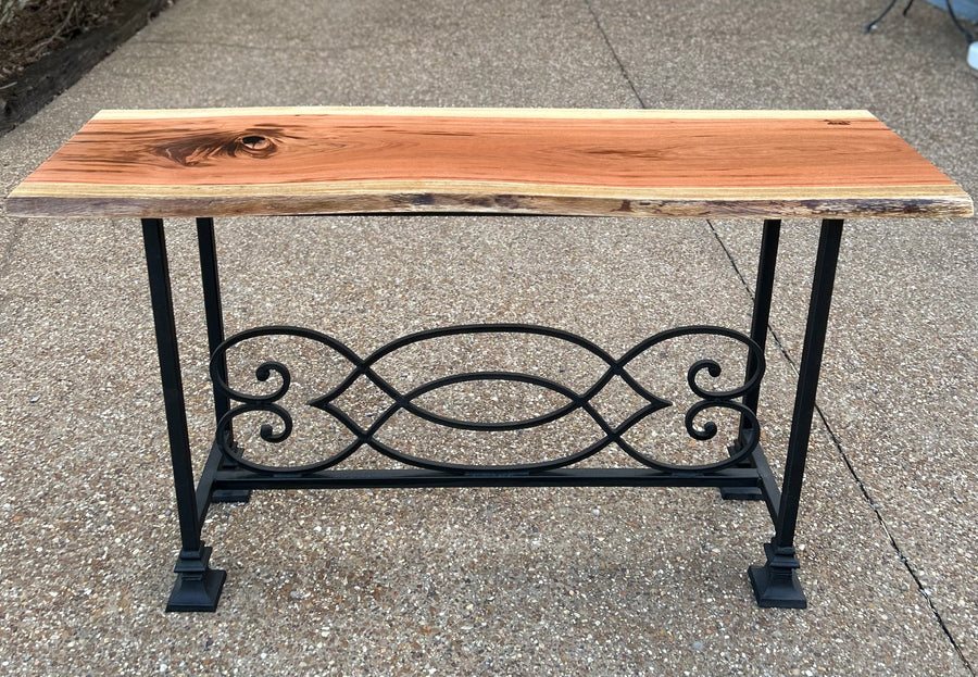 Foxcreek Baskets Live Edge Tiger Wood Console Table