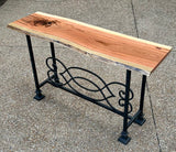 Foxcreek Baskets Live Edge Tiger Wood Console Table, view 4