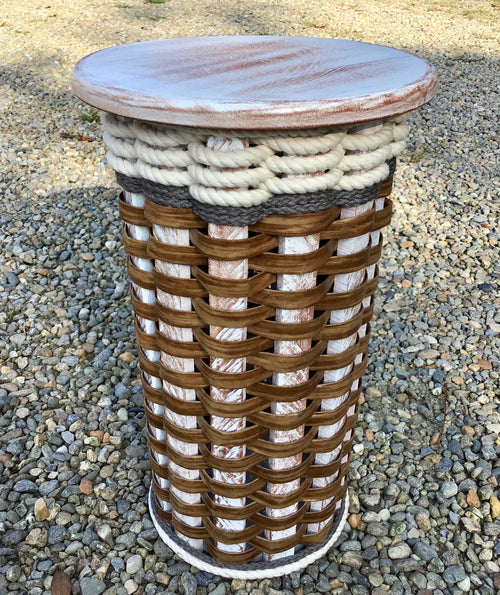 Foxcreek Baskets Toilet Paper Basket w/lid- Cottage Grey