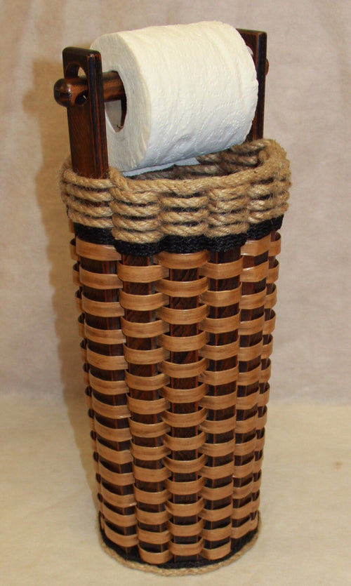 Foxcreek Baskets Toilet Paper Basket w/Dowel-Shabby Chic Collection
