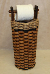 Foxcreek Baskets Toilet Paper Basket w/Dowel-Shabby Chic Collection, view 2