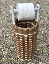 Foxcreek Baskets Toilet Paper Basket w/Dowel-Shabby Chic Collection, view 3
