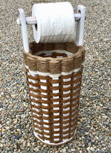 Foxcreek Baskets Toilet Paper Basket w/Dowel-Shabby Chic Collection, view 4