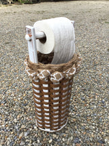 Foxcreek Baskets Toilet Paper Basket w/Dowel-Shabby Chic Collection, view 5