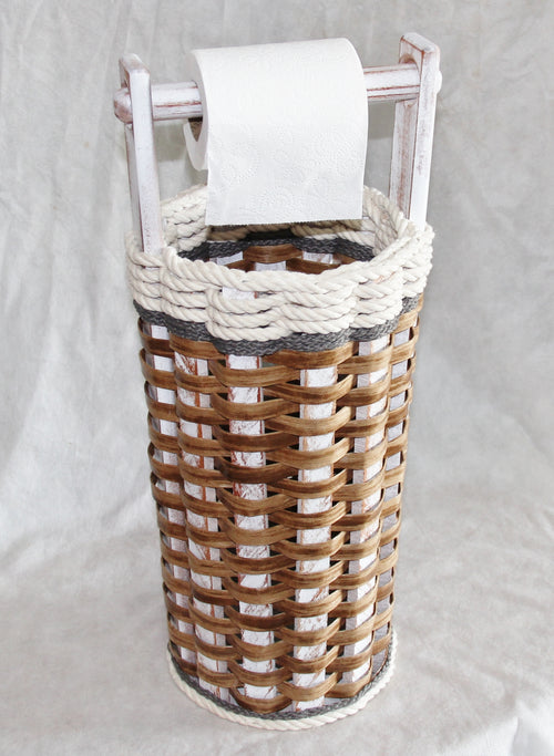 Foxcreek Baskets Toilet paper w/dowel--Cottage Grey